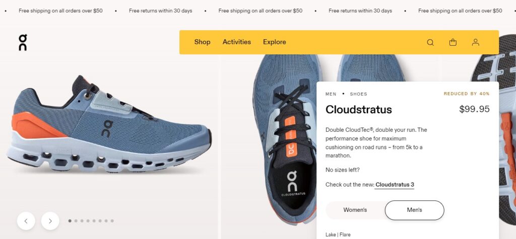 5. On Cloudstratus (Best On Cloud Shoes)