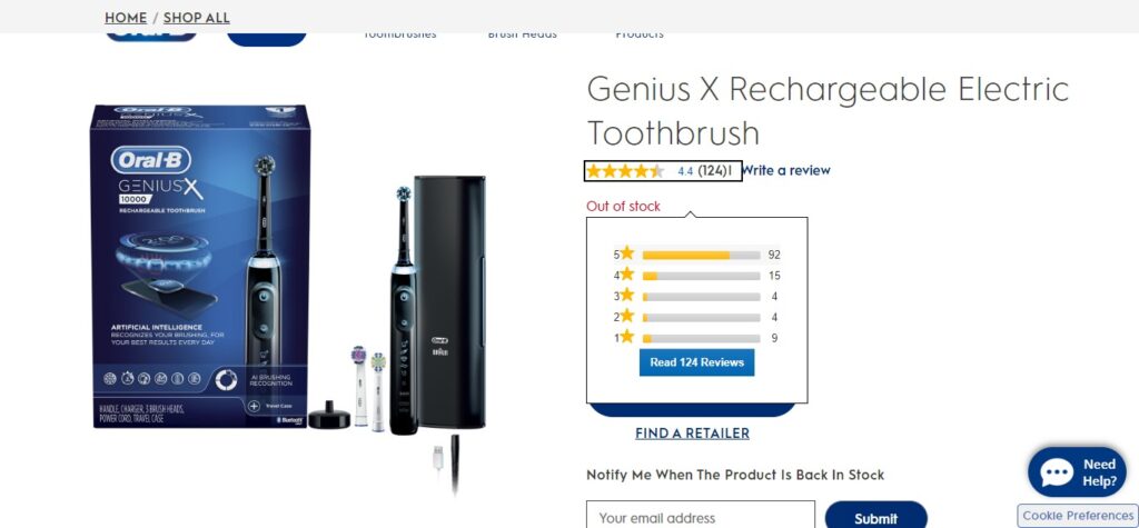 4. Oral-B Genius X Electric Toothbrush