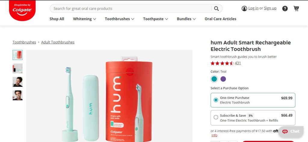 6. Colgate Hum Smart Electric Toothbrush