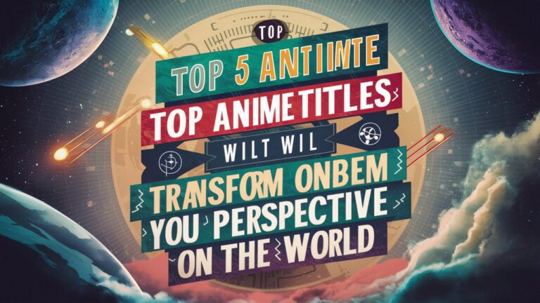 Top 5 Anime That Will Change How You See the World